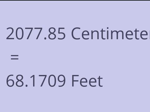 2077.85 CM TO FEET