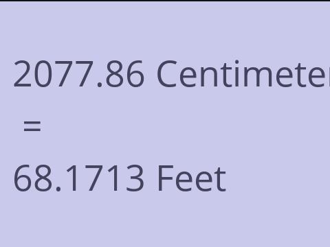 2077.86 CM TO FEET