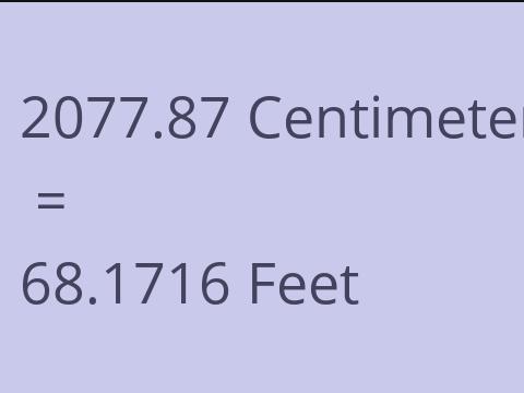 2077.87 CM TO FEET