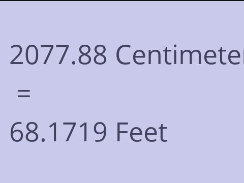 2077.88 CM TO FEET