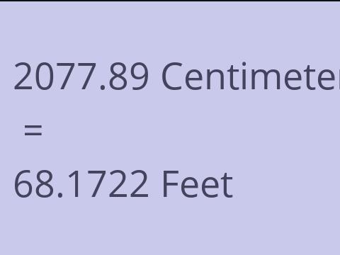 2077.89 CM TO FEET