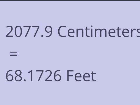 2077.9 CM TO FEET