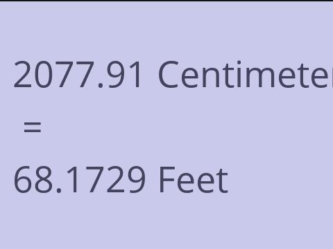 2077.91 CM TO FEET