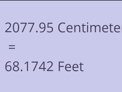 2077.95 CM TO FEET