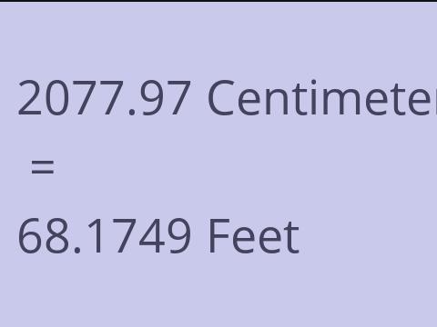 2077.97 CM TO FEET