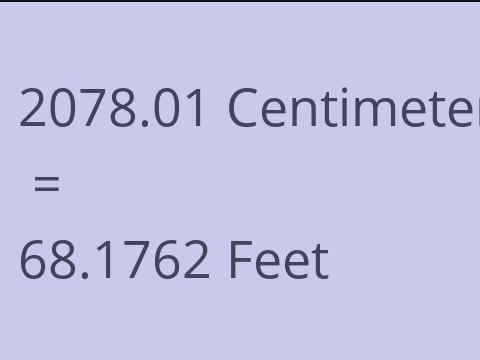 2078.01 CM TO FEET