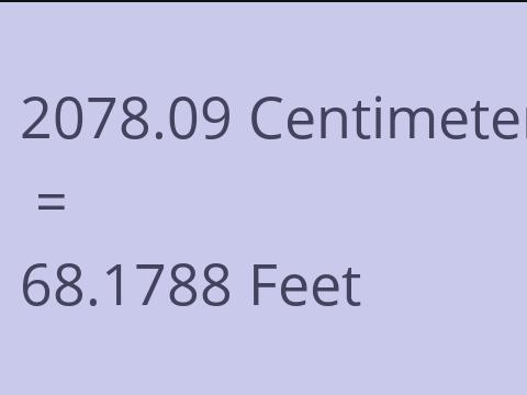 2078.09 CM TO FEET