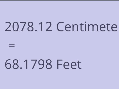 2078.12 CM TO FEET