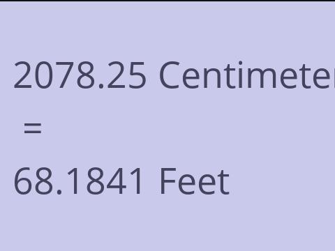 2078.25 CM TO FEET