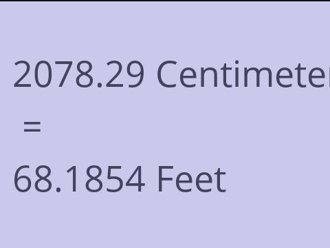 2078.29 CM TO FEET