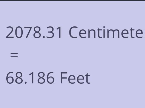 2078.31 CM TO FEET
