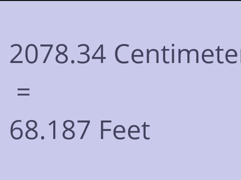 2078.34 CM TO FEET