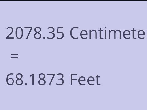 2078.35 CM TO FEET