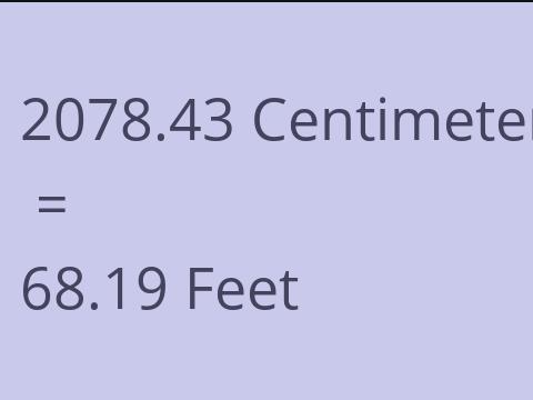 2078.43 CM TO FEET