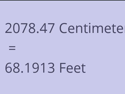 2078.47 CM TO FEET