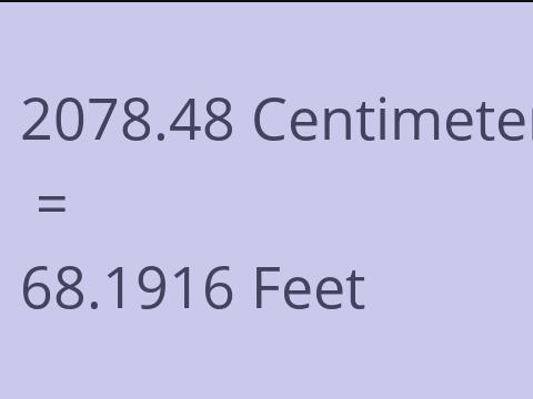 2078.48 CM TO FEET
