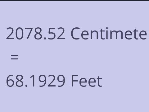 2078.52 CM TO FEET