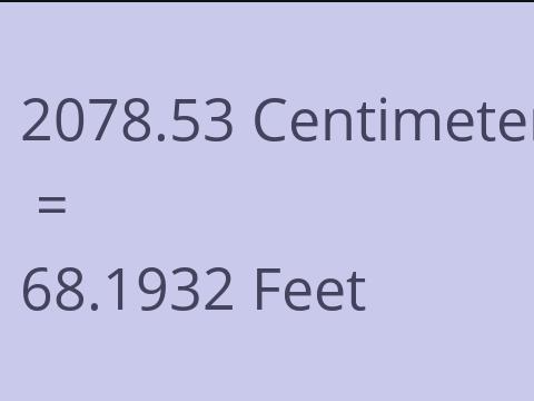 2078.53 CM TO FEET