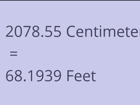 2078.55 CM TO FEET