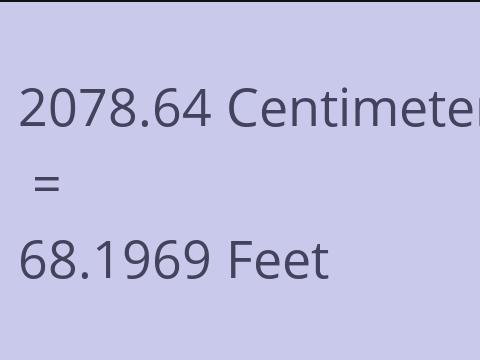 2078.64 CM TO FEET