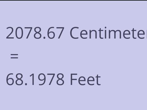 2078.67 CM TO FEET