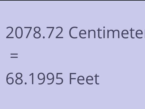 2078.72 CM TO FEET