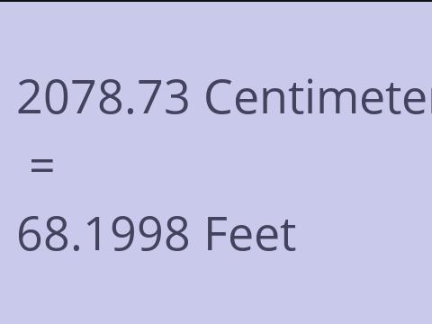 2078.73 CM TO FEET