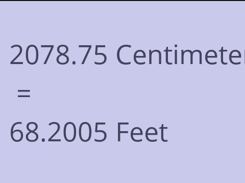 2078.75 CM TO FEET