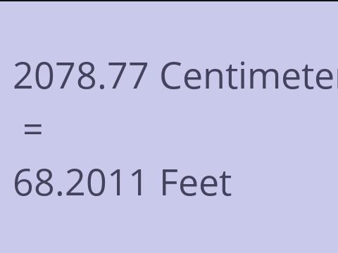2078.77 CM TO FEET