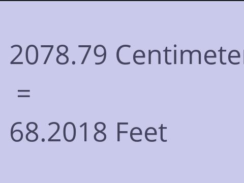 2078.79 CM TO FEET