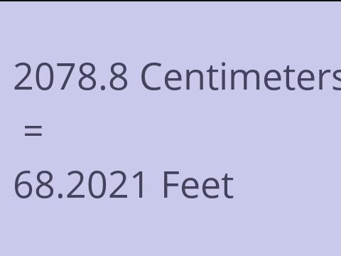 2078.8 CM TO FEET