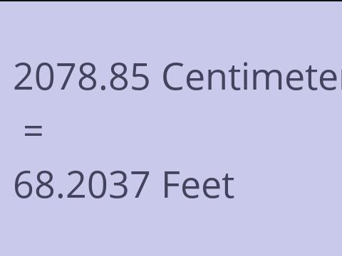 2078.85 CM TO FEET