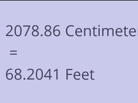 2078.86 CM TO FEET