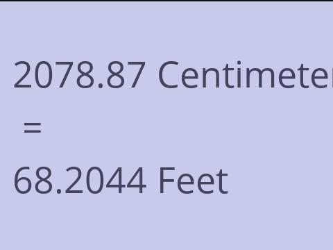 2078.87 CM TO FEET