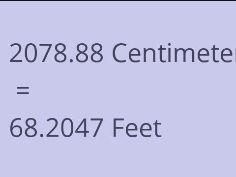2078.88 CM TO FEET