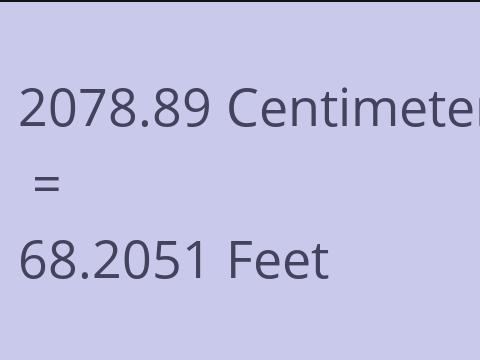 2078.89 CM TO FEET