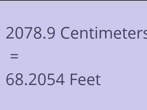 2078.9 CM TO FEET