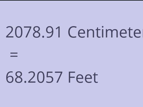 2078.91 CM TO FEET