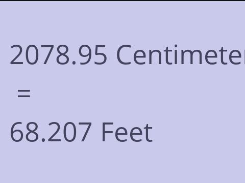 2078.95 CM TO FEET