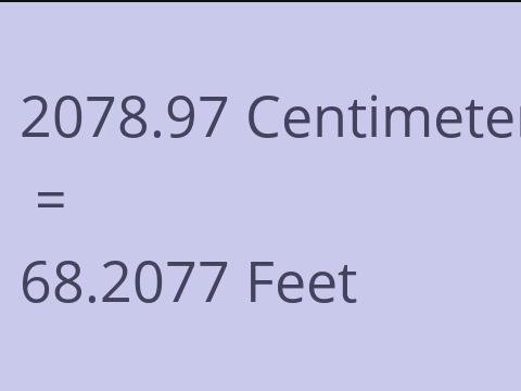 2078.97 CM TO FEET