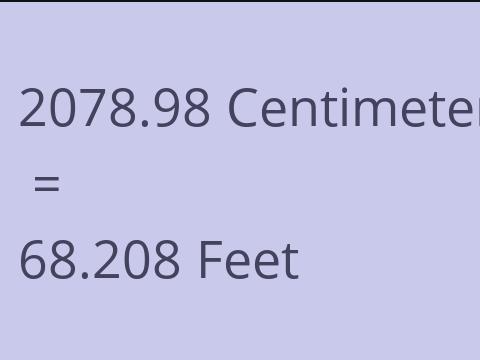 2078.98 CM TO FEET