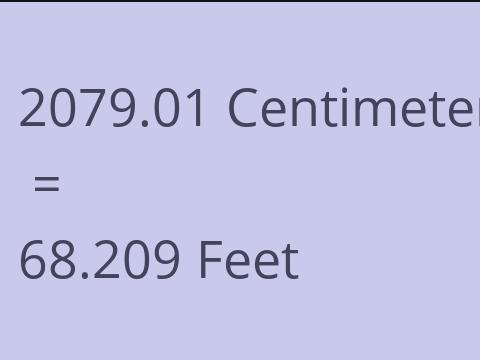 2079.01 CM TO FEET