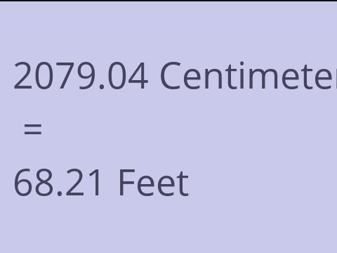 2079.04 CM TO FEET