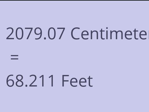 2079.07 CM TO FEET