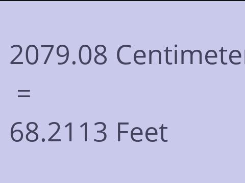 2079.08 CM TO FEET