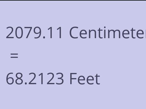 2079.11 CM TO FEET