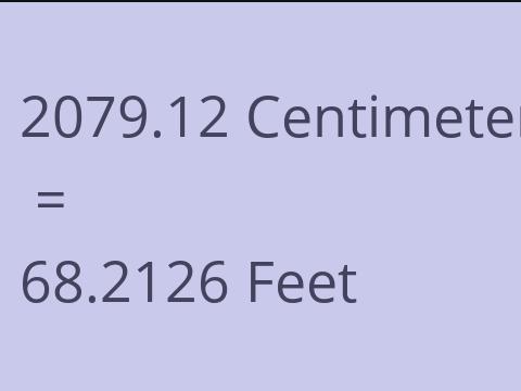 2079.12 CM TO FEET