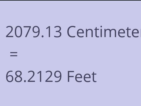 2079.13 CM TO FEET