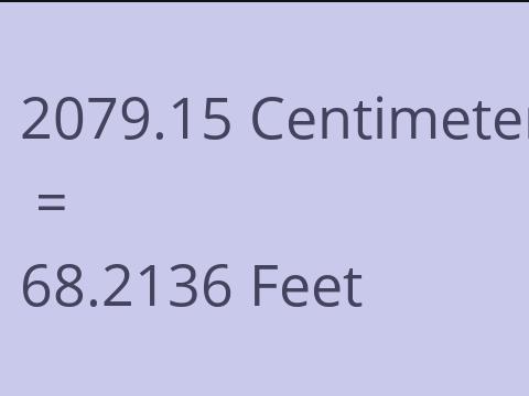 2079.15 CM TO FEET