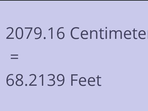 2079.16 CM TO FEET